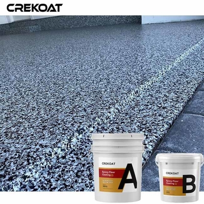 Pavimento resistente dell'epossiresina di slittamento che ricopre Gray Color Flakes Concrete Paint