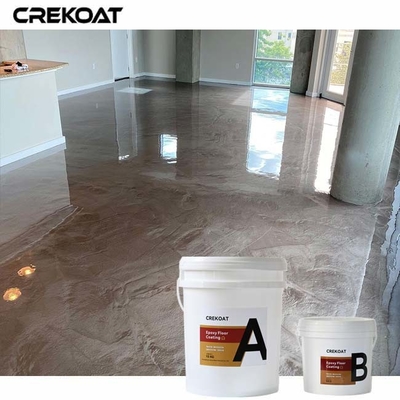 Rivestimento di pavimenti metallici epossidici riflettenti con finitura lucida o opaca