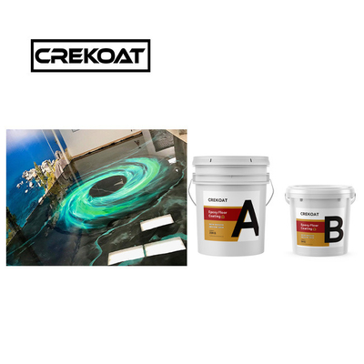 Crekoat Decorativo Concreto Metallico Epossidico Rivestimento del Pavimento 3mm Indurito Senza cuciture