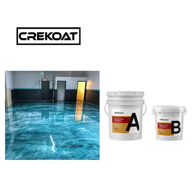 Basecoat Clear Metallic Epoxy Floor Coating Viscosità puliziabile