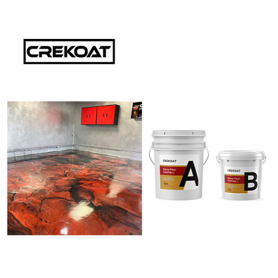 Rivestimento di pavimenti in epossidio metallico rosso rigidezza levigata