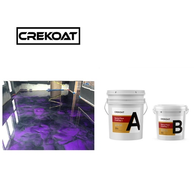 Topcoats Asciugatura rapida Rivestimento del pavimento in resina epossidica Vernice ad alto lucentezza Metallico