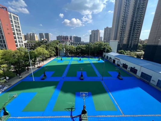 Cortile di basket SPU Rivestimento per pavimenti sportivi in silicio PU 8 mm di spessore