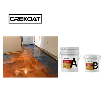 1 mm Self-leveling Metallic Epoxy Floor Coating Giallorante Con Basso Odore ECO Friendly