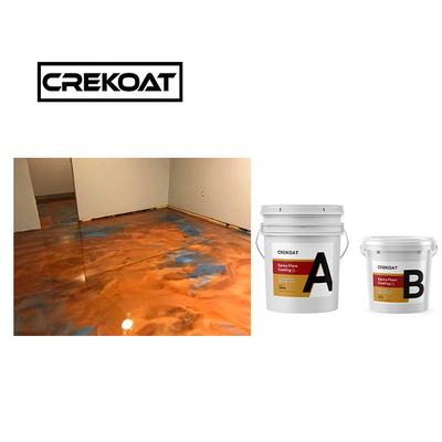 1 mm Self-leveling Metallic Epoxy Floor Coating Giallorante Con Basso Odore ECO Friendly