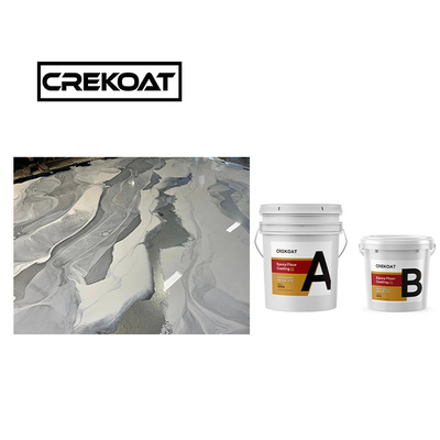 Casinò rivestimento di pavimenti in epossidico metallico bianco indurente resistente agli graffi