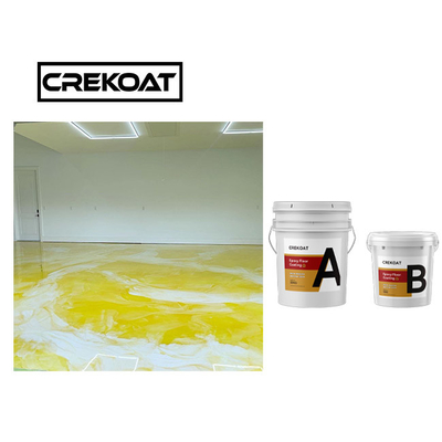 Velocemente non asciugare pavimento metallico dell'epossiresina della bolla che ricopre Pearl White