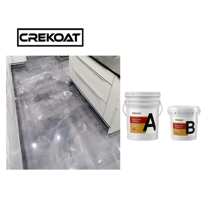 Velocemente non asciugare pavimento metallico dell'epossiresina della bolla che ricopre Pearl White