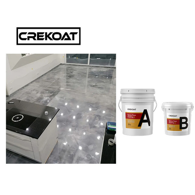 Velocemente non asciugare pavimento metallico dell'epossiresina della bolla che ricopre Pearl White