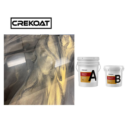 Pavimento dell'epossiresina del grado commerciale che ricopre Gray Metallic Epoxy Floor non tossico