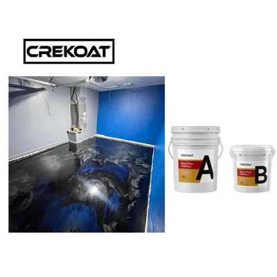 Pavimento dell'epossiresina del grado commerciale che ricopre Gray Metallic Epoxy Floor non tossico