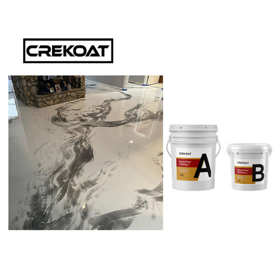 Graffio del rivestimento del pavimento di Crystal Clear Concrete Metallic Epoxy resistente
