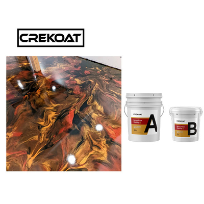 Il nero di Crystal Metallic Epoxy Resin Coating di resistenza di slittamento e pavimento dell'epossidico dell'oro