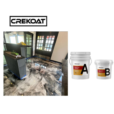 Pavimento a resina epossidica metallico bianco di MSDS che ricopre la chiara resina del poliestere per calcestruzzo