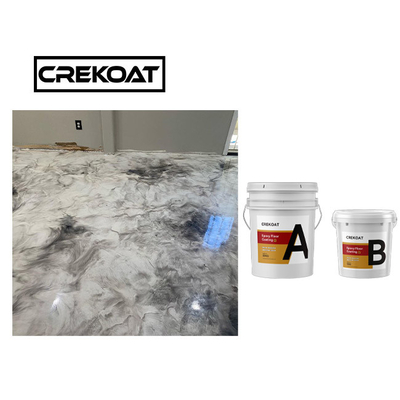 Pavimento a resina epossidica metallico bianco di MSDS che ricopre la chiara resina del poliestere per calcestruzzo