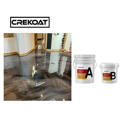 Pavimento bianco metallico commerciale dell'epossiresina che ricopre chiaro cappotto superiore