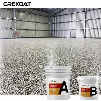 Pavimento resistente dell'epossiresina di slittamento che ricopre Gray Color Flakes Concrete Paint