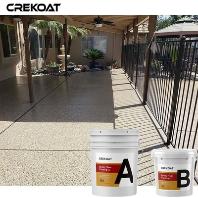 Pavimento resistente dell'epossiresina di slittamento che ricopre Gray Color Flakes Concrete Paint