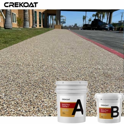 Pavimento resistente dell'epossiresina di slittamento che ricopre Gray Color Flakes Concrete Paint