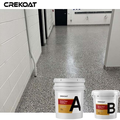Pavimento resistente dell'epossiresina di slittamento che ricopre Gray Color Flakes Concrete Paint