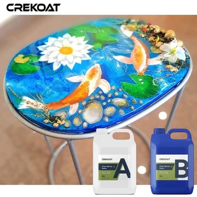 Vetro liquido Ultra trasparente Epoxy Resin Bar Tops che trasformano oggetti in resistenza al calore