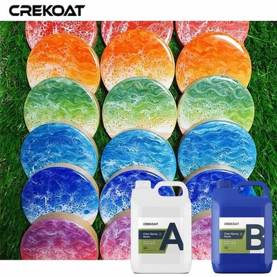 I mestieri della resina di 2:1 della resina di Crystal Clear Deep Pour Epoxy con i colori vibranti bollono liberamente