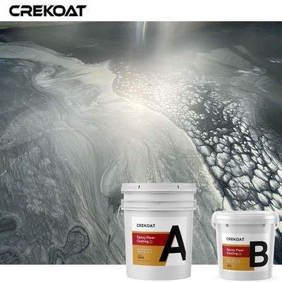 I colori ricoprenti del pavimento a resina epossidica metallico tridimensionale prosperano nelle alte zone di traffico che abbagliano la durezza