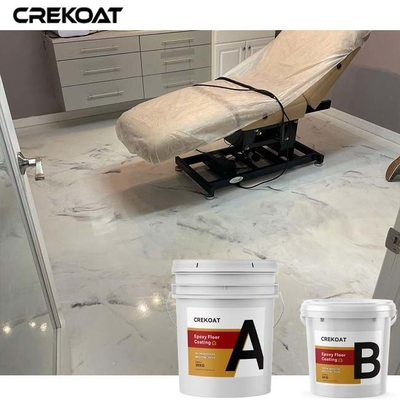 Pavimento a resina epossidica metallico di marmo bianco che ricopre livellamento inodoro di auto di alta lucentezza