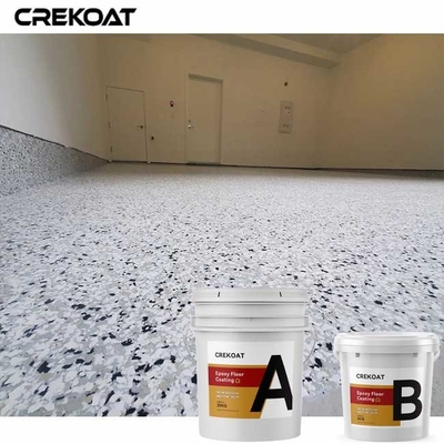 Rivestimento per pavimenti a base d'acqua Epoxy Clear Coat Rivestimento per pavimenti a base di fiocchi Resiste all'usura quotidiana