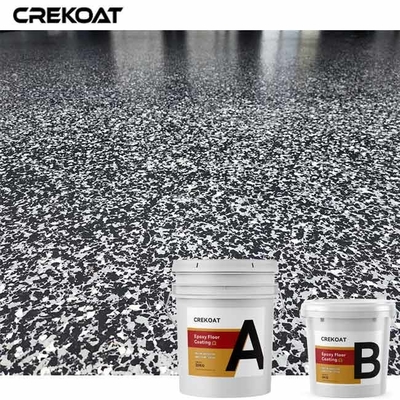 Rivestimento per pavimenti a base d'acqua Epoxy Clear Coat Rivestimento per pavimenti a base di fiocchi Resiste all'usura quotidiana