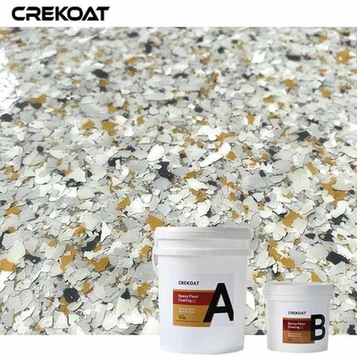 Basso odore Polyaspartic Floor Flake Gloss Ritenzione Mantenere finitura lucida nel tempo