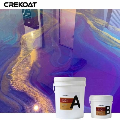 Rivestimento di pavimenti epossidici metallici viola durevole per ambienti residenziali e commerciali