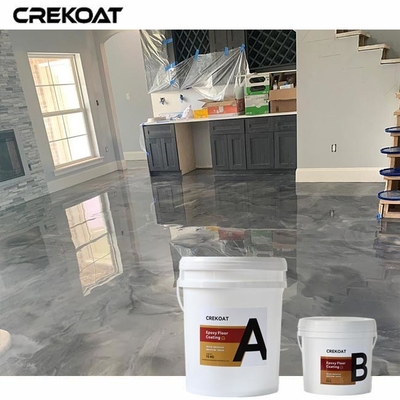 Pavimenti in argento metallico epoxi resistenti allo scivolamento per uso residenziale e commerciale