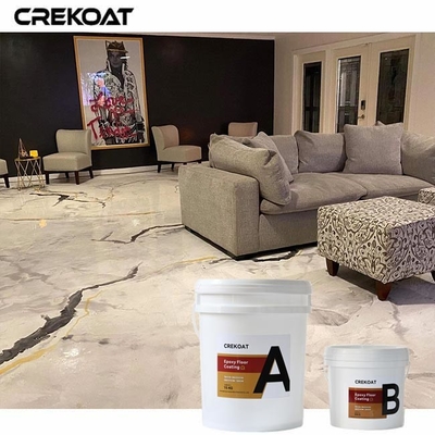 Basso odore Metallico Bianco Epossidico Pavimenti Rivestimento Antislip Opzioni di Tessitura Per la Sicurezza