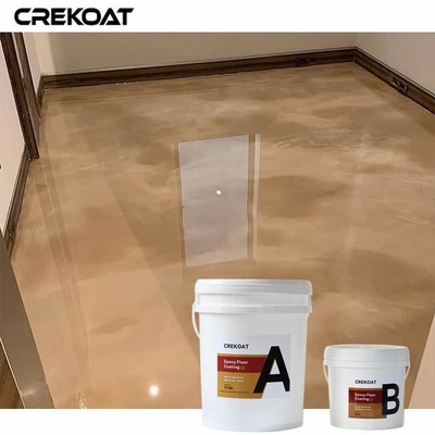 Rivestimento per pavimenti metallici epossidici personalizzabile creato da pigmenti metallici in resina trasparente