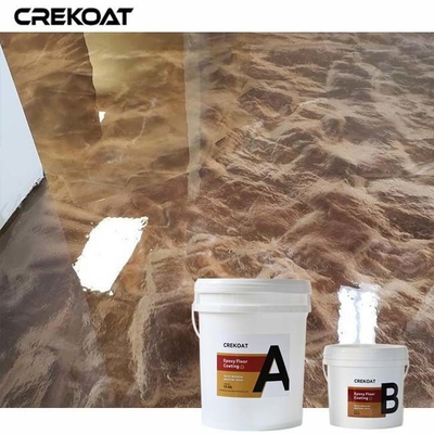 Rivestimento per pavimenti metallici epossidici personalizzabile creato da pigmenti metallici in resina trasparente