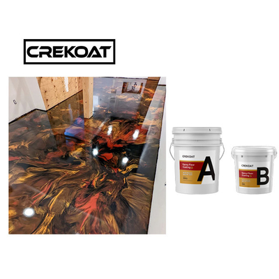 Il nero di Crystal Metallic Epoxy Resin Coating di resistenza di slittamento e pavimento dell'epossidico dell'oro