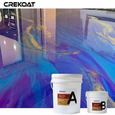 Rivestimento di pavimenti epossidici metallici viola durevole per ambienti residenziali e commerciali